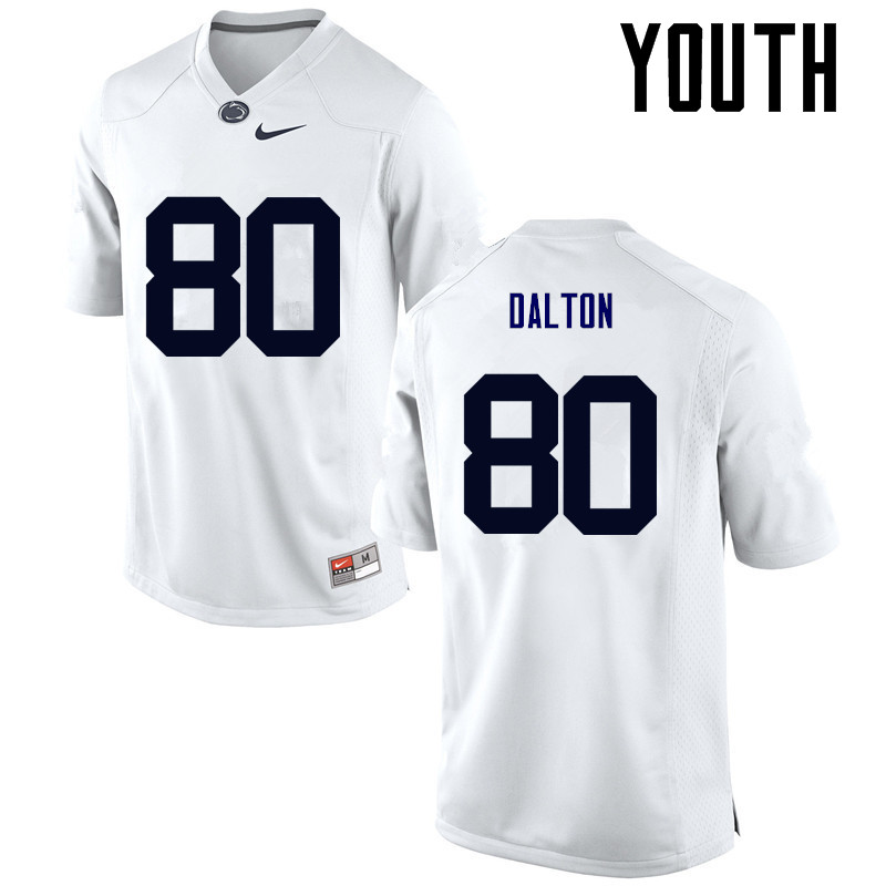 NCAA Nike Youth Penn State Nittany Lions Danny Dalton #80 College Football Authentic White Stitched Jersey HZZ6598HT